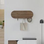 Kapstok Ovaal 6-Haaks - Hitit - 84x29 cm - Met Vak