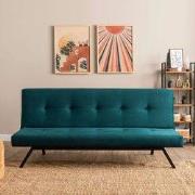 3-Zits Slaapbank Zoly Petrol Groen Stof - 180 cm - Zonder armleuningen...