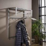 Industriële Kapstok Milano Geborsteld Metaal 12-haaks