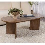Ovale Salontafel Walnoot Look Sabla - 119x60