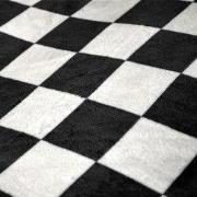 Zydante® Dekbedovertrekset Chess Fleece Zwart 200x200/220 met 2 Kussen...