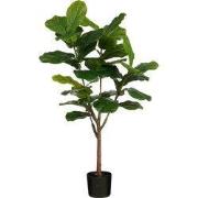 Ficus Lyrata in pot green waterproof & UV resistant - h150xd50cm