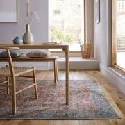 Laagpolig Wasbaar Vloerkleed - Cyra - Rood - 150x230 cm