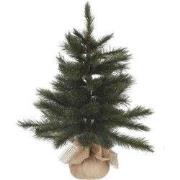 Forest Frosted Artificial Christmas Tree in Burlap - H60 cm - Green