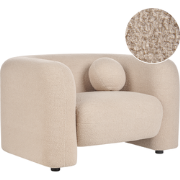 LEIREN - Fauteuil - Beige - Bouclé