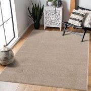 Tapijtenloods Uni Effen Laagpolig Vloerkleed Modern Beige- 250x250 CM ...