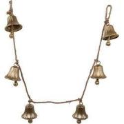 Clayre & Eef Hanger Bel 9x9x135 cm Goudkleurig Metaal