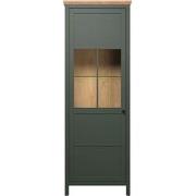 Vitrinekast met inbegrepen LED-verlichting en 1 deur H198 cm - Stanton