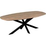 QUVIO Eettafel Sofia–  Deens ovaal – 180x90 cm – Kruispoot – Naturel