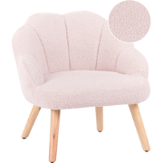 MILAND - Kinderfauteuil - Pastelroze - Bouclé