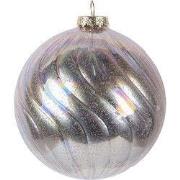 Clayre & Eef Kerstbal Ø 10x10 cm Roze Glas