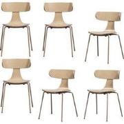 WOOOD Form Eetkamerstoelen - Hout/Metaal - Zand - Set van 6