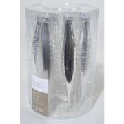 4 stuks - 6 kerstpegels zilver glans-mat