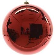 4 stuks - Kerstbal plastic glans kerstrood 140 mm