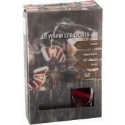 Draadverl kerstsok x10 warmled Timer 2xAA 1M