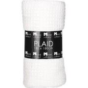 Joanne Fleece Plaid - L180 x W130 cm - Polyester - Off White