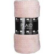Joanne Fleece Plaid - L180 x W130 cm - Polyester - Peach
