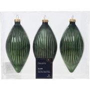 Olijf glas d6h13 cm dennengroen 3st