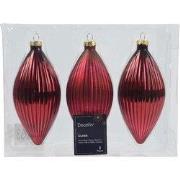 Olijf glas d6h13 cm ossenbloed 3st