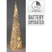 Kegel led 60 cm grijs kerstversiering