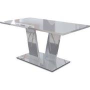 Meubella - Eetkamertafel Violin - Hoogglans Wit - 160 cm