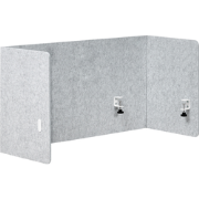 SOLOA - Bureauscherm - Grijs - 120 x 60 cm - Polyester