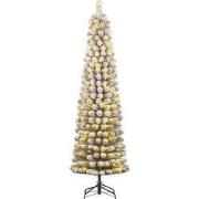 Kunstkerstboom Charlton pilar groen frosted H260 x dia. 63 cm met 230 ...