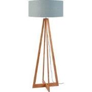 Vloerlamp Everest - Lichtgrijs/Bamboe - Ø60cm