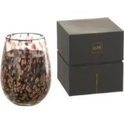 J-Line - Geurkaars Mia Zwart/mix Glas Medium - 15x15x22.5cm