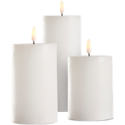Nala led stompkaarsen wit - met afstandsbediening - set van 3