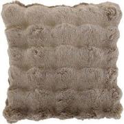 J-Line - Kussen Wave Polyester Taupe - 45x45x18cm