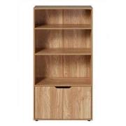 Plankenkast met 3 niveaus en opbergruimte met 2 deuren H120 cm - MODU