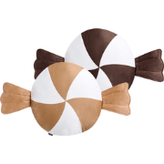 WHIRL CANDY - Sierkussen set van 2 - Bruin/Wit - Polyester