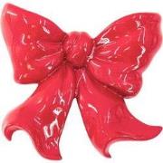 Vase- Wall Vase Bow- Ceramic- Red- 19x18,5x5,5 cm