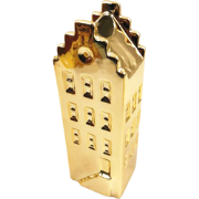 Flower Vase - House Vase - Ceramic - Gold- 6x5,5x18 cm