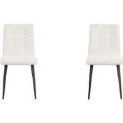 LABEL51 Eetkamerstoel Juul 54x45x89 cm - Naturel - Stof - set van 2