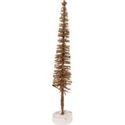 Clayre & Eef Kerstdecoratie Beeld Kerstboom Ø 5x25 cm Bruin Hout