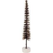 Clayre & Eef Kerstdecoratie Beeld Kerstboom Ø 5x25 cm Bruin Hout