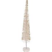 Clayre & Eef Kerstdecoratie Beeld Kerstboom Ø 8x40 cm Beige Hout