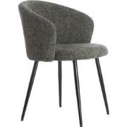 Light&living Eetkamerstoel 58x58x78 cm RADAJA donker groen+zwart - set...