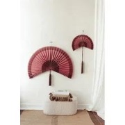 Bamboe waaier Extra Large paars | Bamboo wanddecoratie | Wanddecoratie...