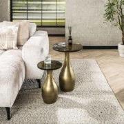 Hoyz Collection - Bijzettafel Eclipse Druppel M - Goud Antiek Finish
