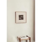 Japandi schilderij zwart blocked wanddecoratie