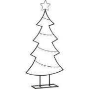 Mica Decorations Decoratie Kerstboom - L50 x B15 x H105 cm - IJzer - Z...
