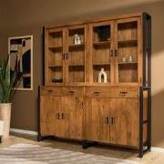 Starfurn - Vitrinekast Boaz - Bruin - 45x200x220 cm