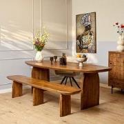 Starfurn - Eetkamerbank Tense - Bruin - 38x220x45 cm