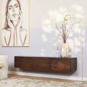 Starfurn - Zwevend tv meubel Vision Walnut - 160 cm