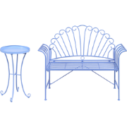 CAVINIA - Bistroset voor 2 - Lichtblauw - IJzer