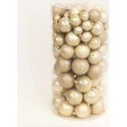 Kerstballen mix 100 onbreekbare ballen in koker mix parel