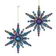 Ornament Peacock plastic h13 cm